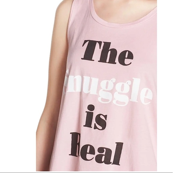Junk Food “The Snuggle Is Real” Pink Tank Top - Picture 2 of 13